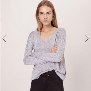 Rag & Bone Theo Gray Long Sleeve Tee